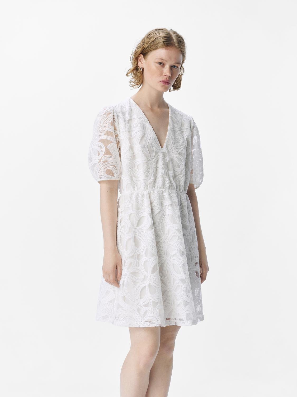 OBJROSE Short Dress - Cloud Dancer - VERO MODA & VILA Bergvik